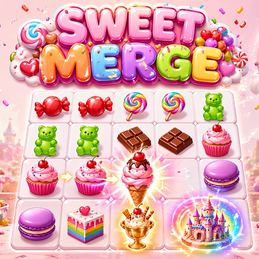 Sweet Merge Puzzle — free merge game on PlayPop