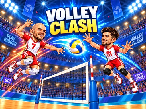 Volley Clash — free two-player game on PlayPop