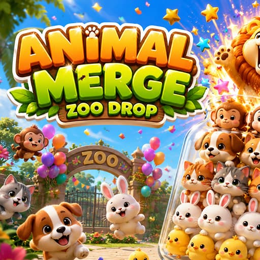 Animal Merge: Zoo Drop — free merge game on PlayPop