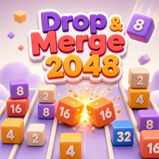 Drop & Merge 2048 — free puzzle game on PlayPop